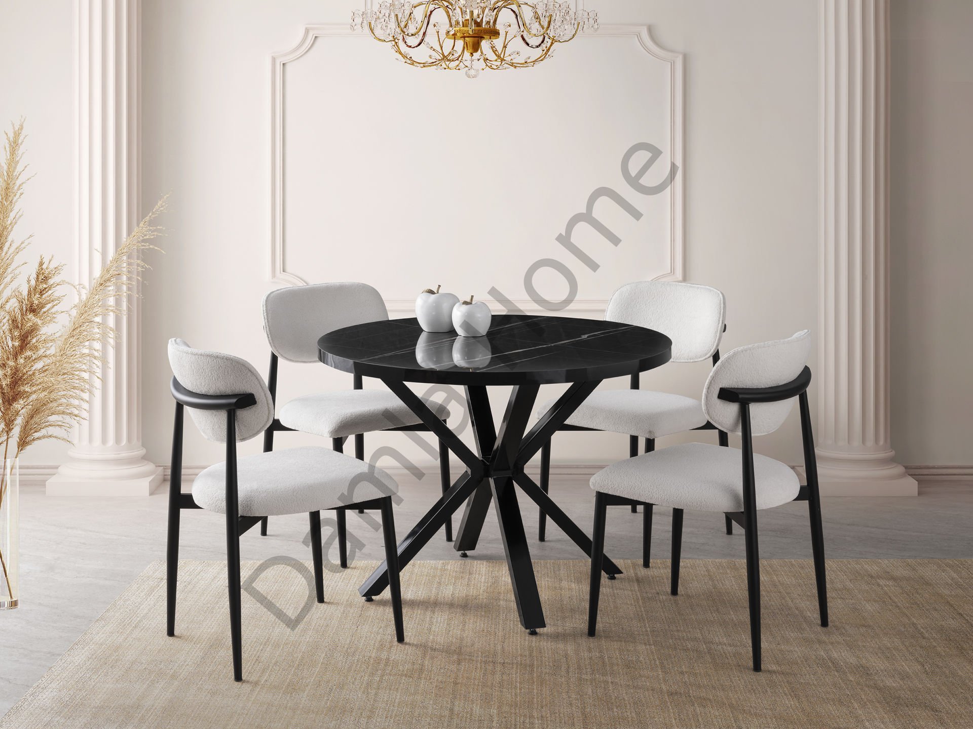 Silva Masa Sandalye Takımı - Sonata/Siyah