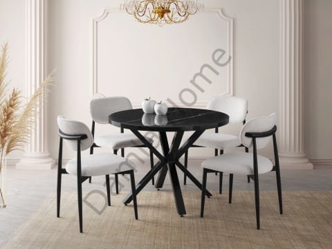 Silva Masa Sandalye Takımı - Sonata/Siyah