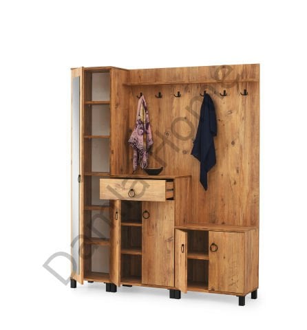 Elmas Portmanto Üçlü - Çam