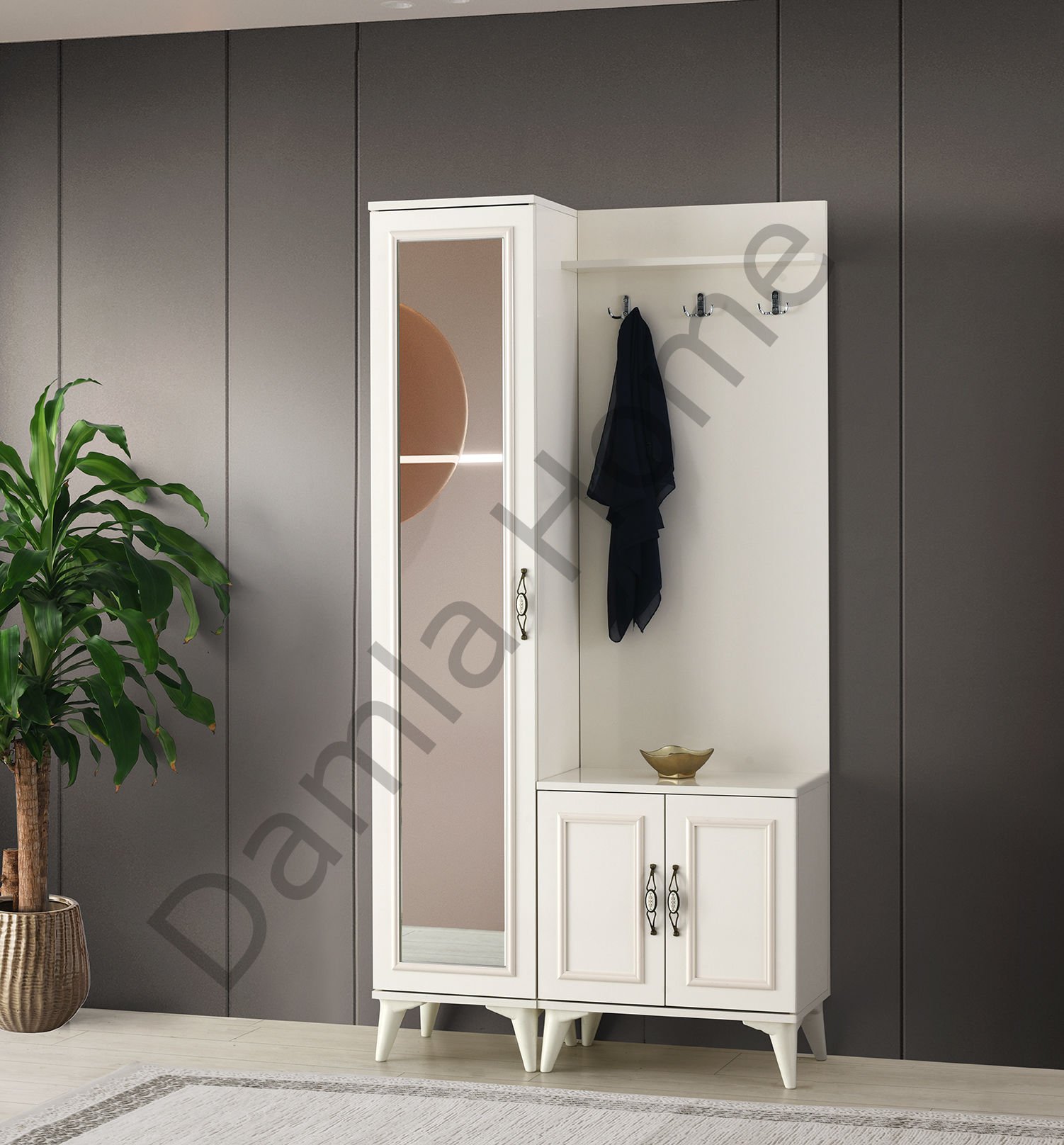 Nehir Portmanto İkili - Ekru