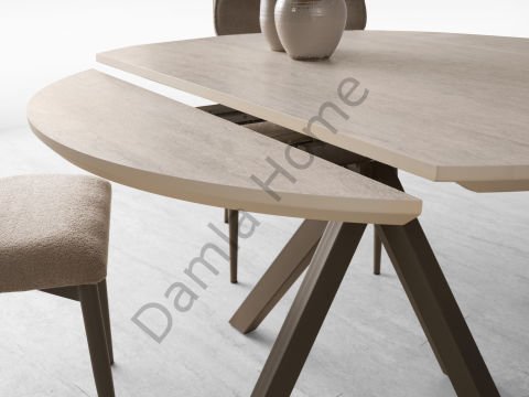 Seyhan Masa Sandalye Takımı - Traverten/Cappucino