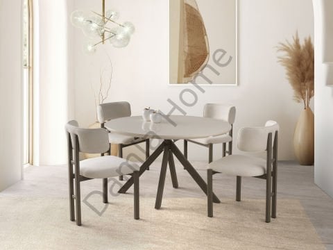 Seyhan Masa Sandalye Takımı - Ekru/Cappucino