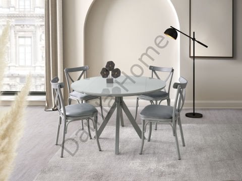 Seyhan Masa Sandalye Takımı - Sis Grisi/Gri