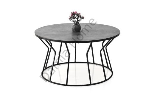 Kum Saati Orta Sehpa - Siyah/Gri