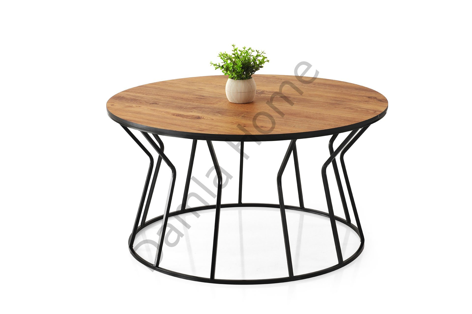 Kum Saati Orta Sehpa - Siyah/Çam