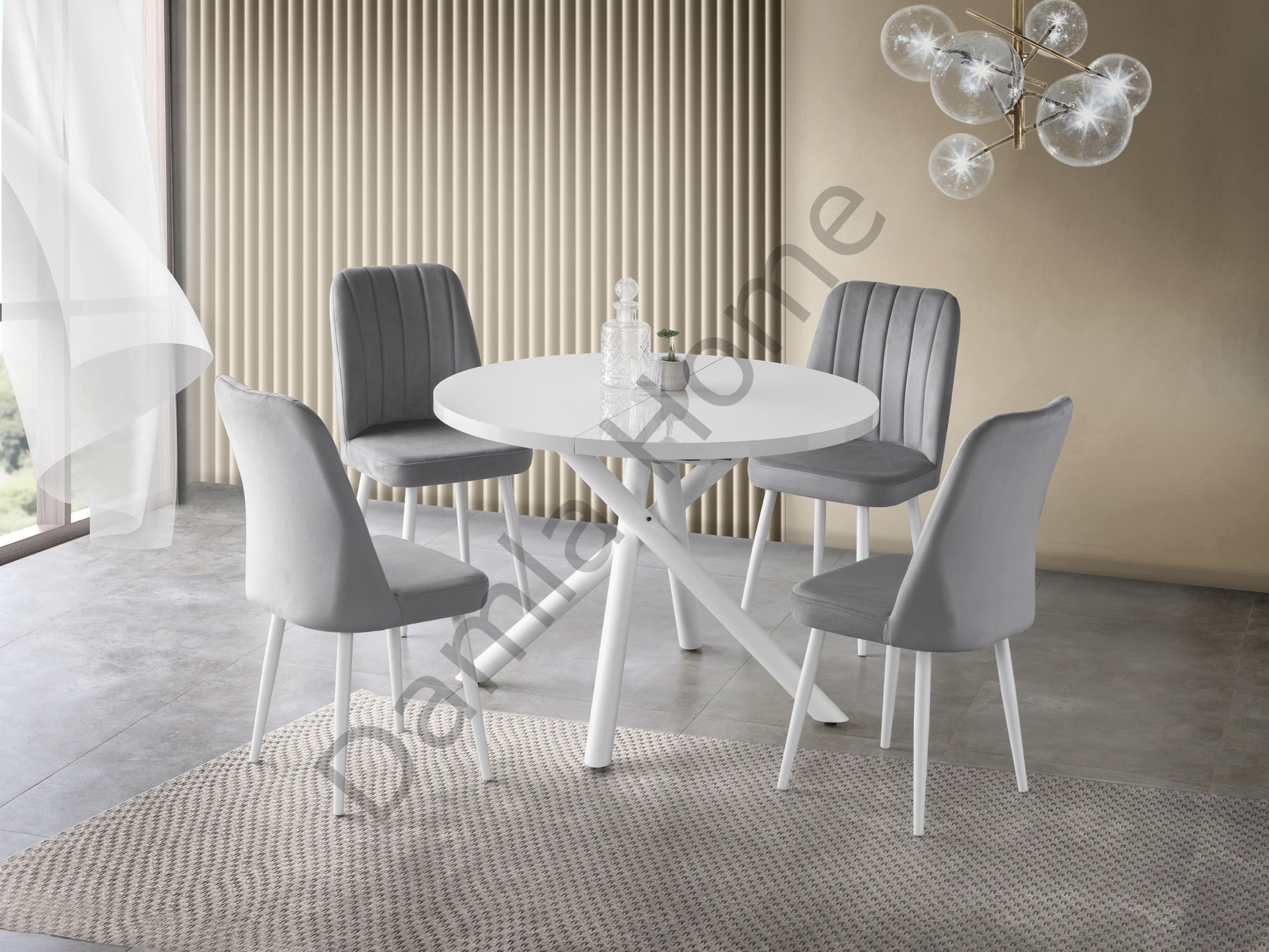 Ritim Masa Sandalye Takımı - Beyaz