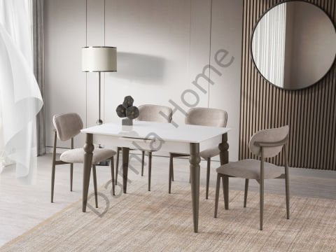 Trend Masa Sandalye Takımı - Ekru/Cappucino