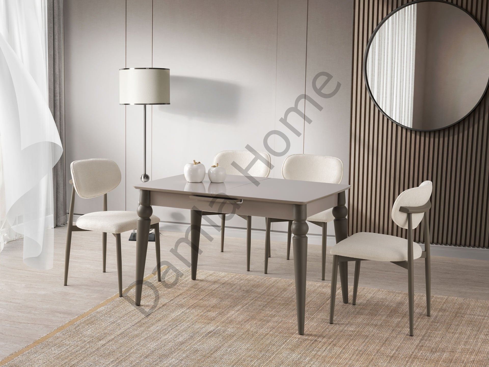 Trend Masa Sandalye Takımı - Cappucino