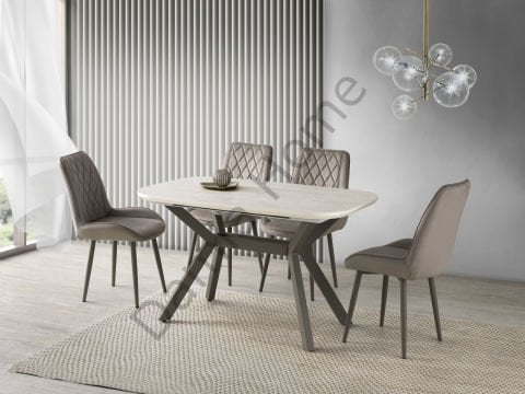 Roma Masa Sandalye Takımı - Traverten/Cappucino