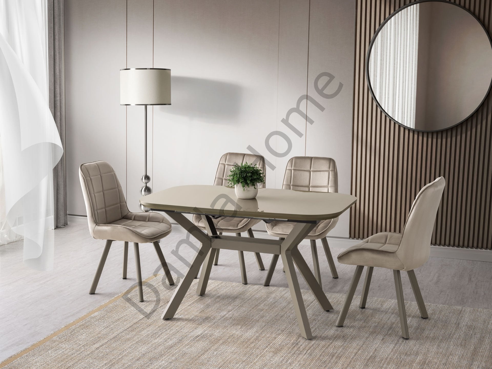 Roma Masa Sandalye Takımı - Cappucino