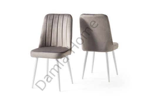 Capri Sandalye - Gri/Beyaz