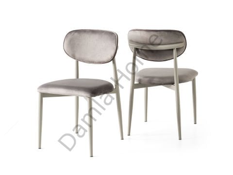 Polo Metal Sandalye - Gri/Gri