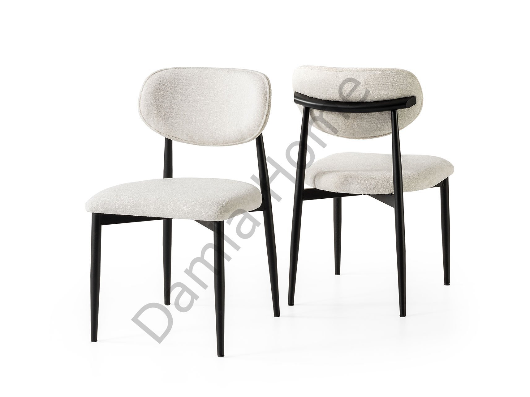 Polo Metal Sandalye - Siyah/Beyaz