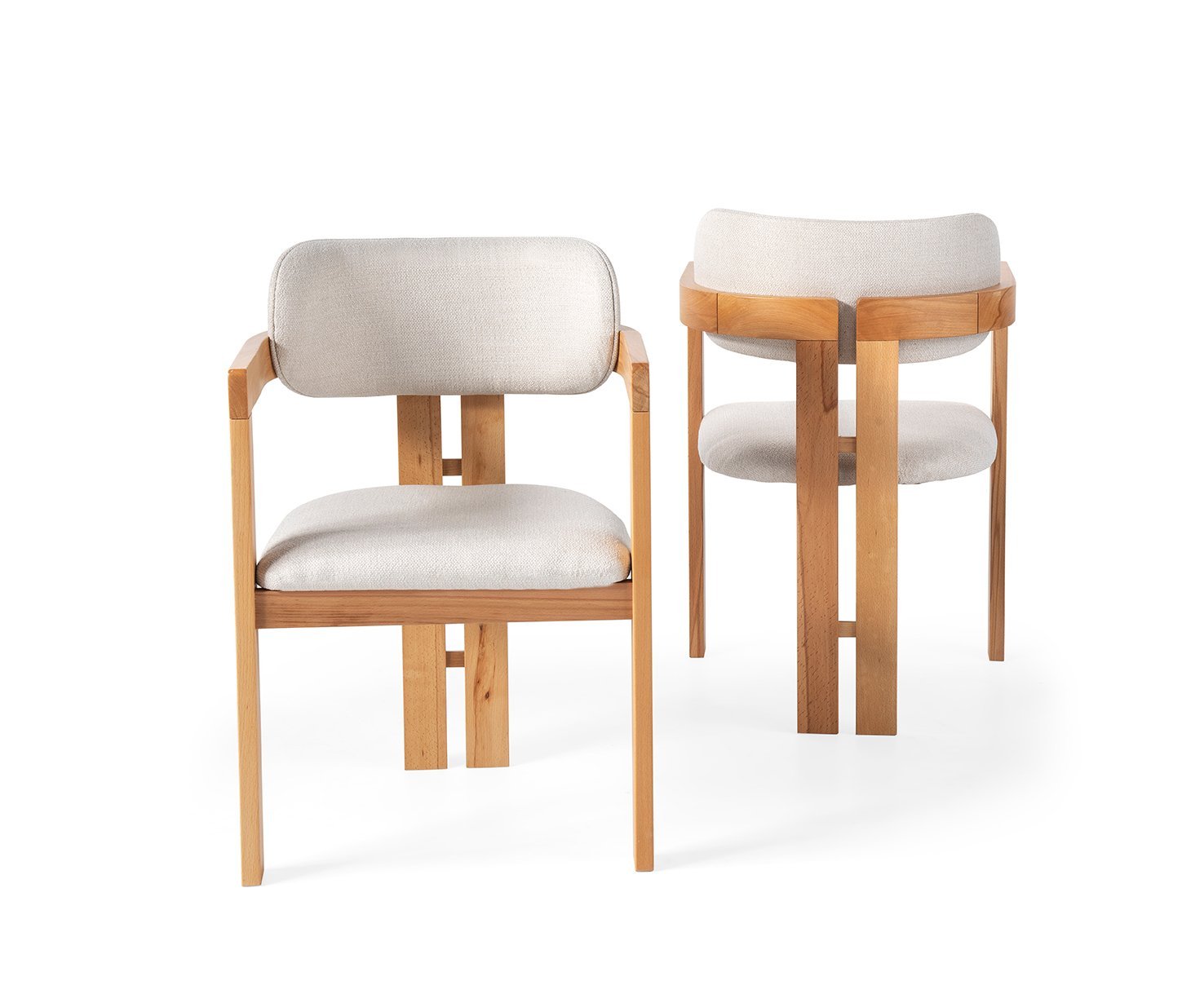 Tetra Sandalye - Naturel/Krem Kumaş