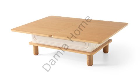 İnci Akıllı Orta Sehpa - Kayın/Ekru