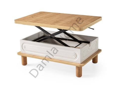 Manolya Akıllı Orta Sehpa - Safir Meşe/Ekru