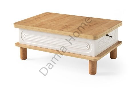 Manolya Akıllı Orta Sehpa - Safir Meşe/Ekru