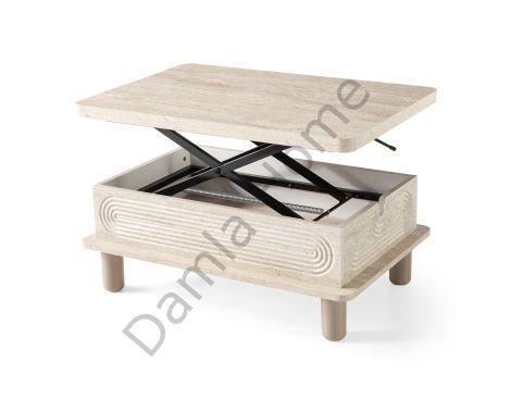 Manolya Akıllı Orta Sehpa - Traverten