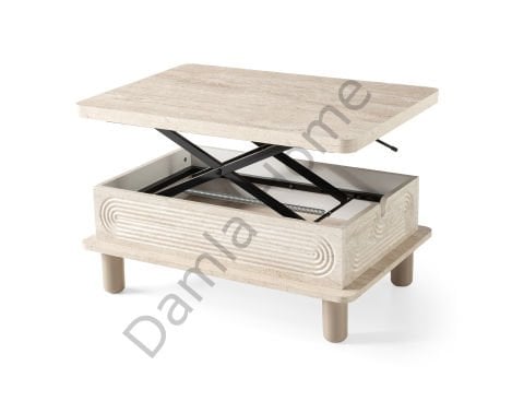 Manolya Akıllı Orta Sehpa - Traverten