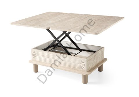 Manolya Akıllı Orta Sehpa - Traverten