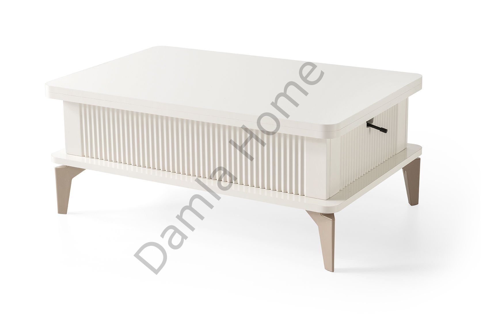 Çizgi Akıllı Orta Sehpa - Ekru