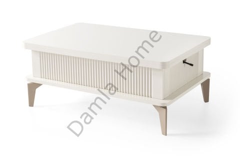 Çizgi Akıllı Orta Sehpa - Ekru