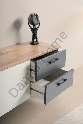 Gökçe Tv Sehpası - Çam/Bej/Antrasit