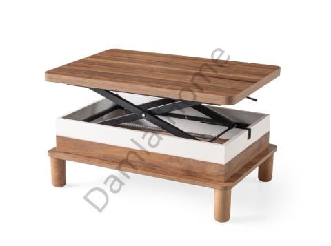 Lina Akıllı Orta Sehpa - Ceviz/Ekru