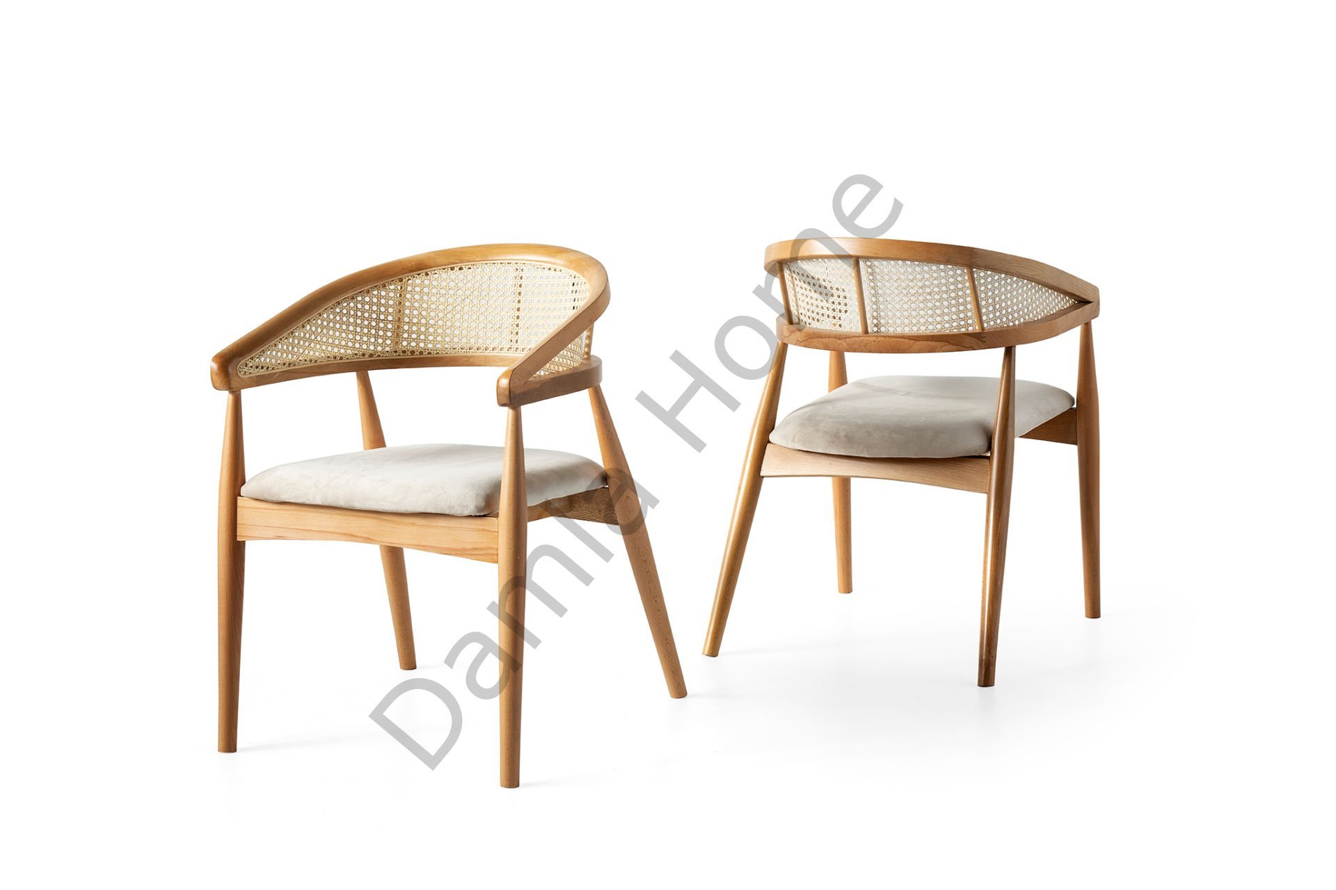 Gazel Sandalye - Naturel/Krem Kumaş