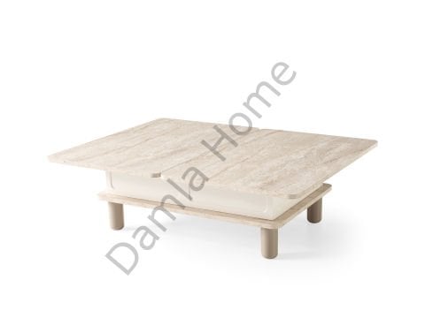 Stil Akıllı Orta Sehpa - Traverten/Ekru