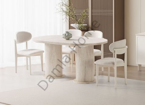 Stil Yemek Odası - Traverten/Ekru