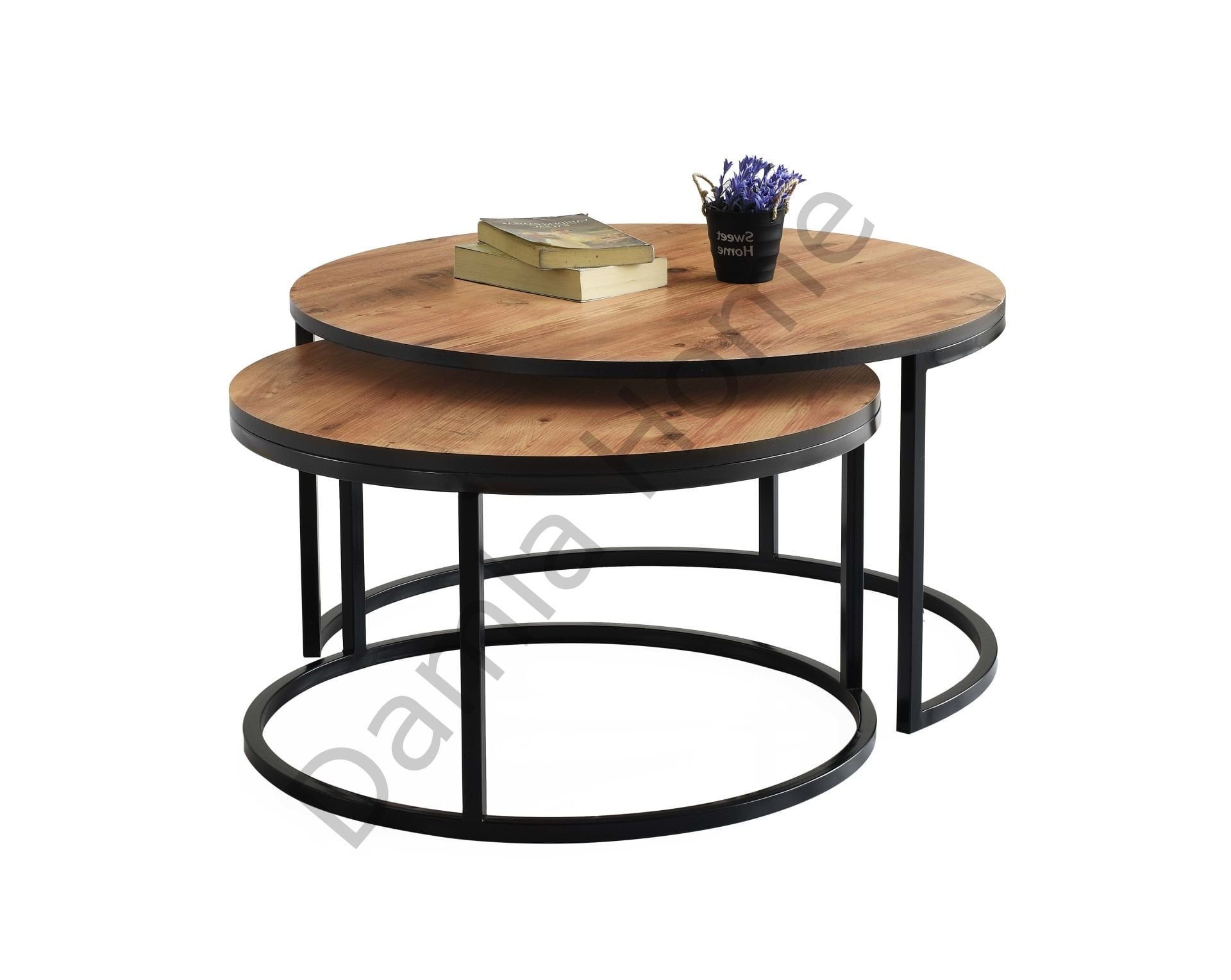 Luna Orta Sehpa - Siyah/Çam