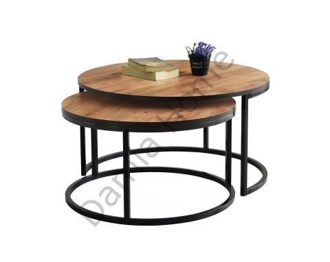 Luna Orta Sehpa - Siyah/Çam