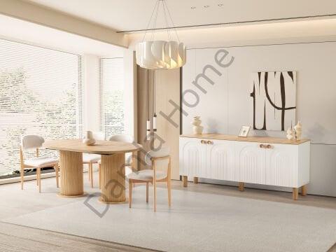 Lilyum Yemek Odası - Meşe/Ekru