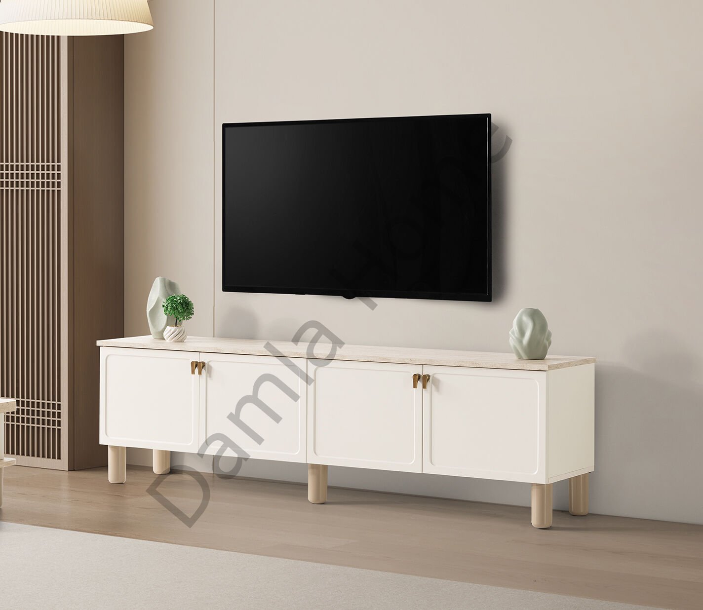 Stil Tv Ünitesi - Traverten/Ekru