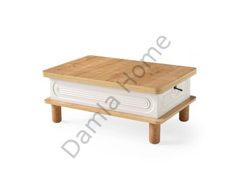 Lilyum Tv Ünitesi & Akıllı Sehpa Seti - Meşe/Ekru