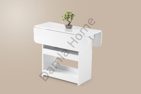 İzmir Katlanır Masa Sandalye Takımı - Beyaz