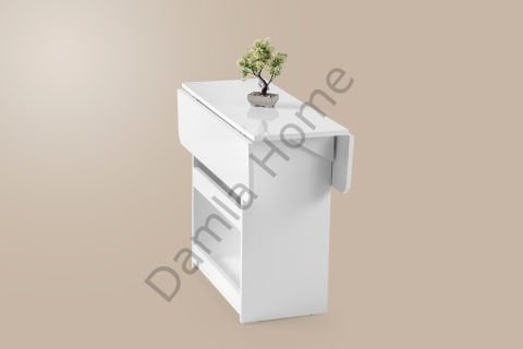 İzmir Katlanır Masa Sandalye Takımı - Beyaz