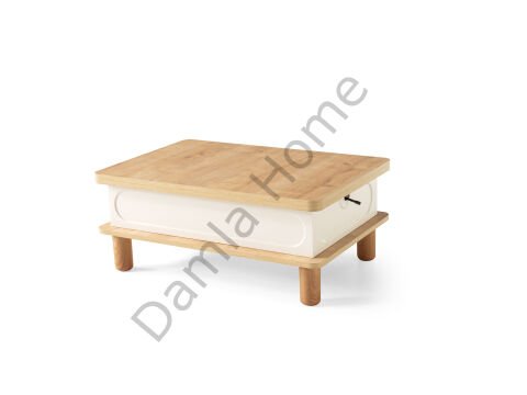 Açelya Tv Ünitesi & Akıllı Sehpa Seti - Meşe/Ekru