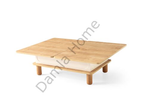 Açelya Tv Ünitesi & Akıllı Sehpa Seti - Meşe/Ekru