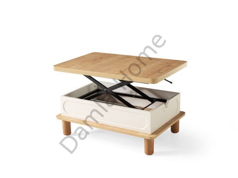 Açelya Tv Ünitesi & Akıllı Sehpa Seti - Meşe/Ekru