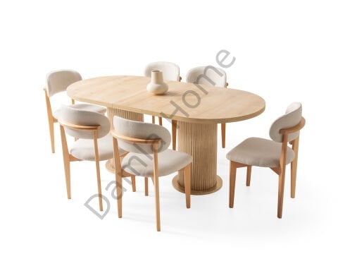 Açelya Yemek Odası - Meşe/Ekru