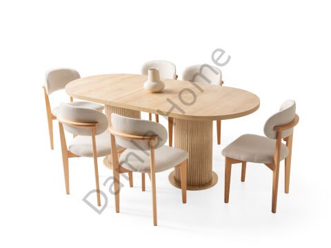 Açelya Yemek Odası - Meşe/Ekru