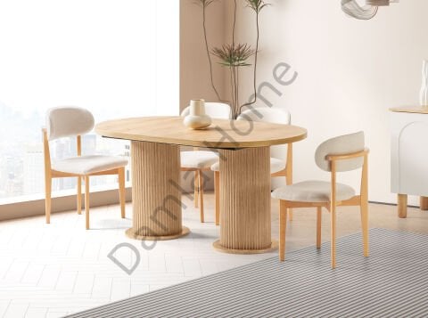 Açelya Yemek Odası - Meşe/Ekru