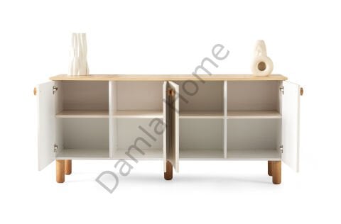 Açelya Yemek Odası - Meşe/Ekru