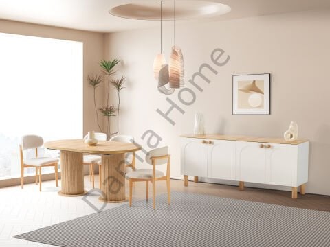 Açelya Yemek Odası - Meşe/Ekru