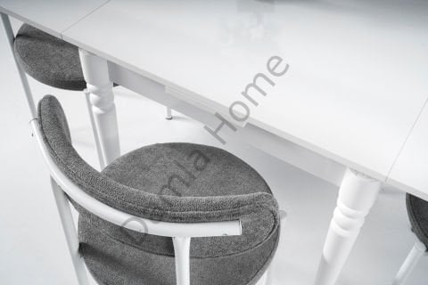 Pınar Masa Sandalye Takımı - Beyaz