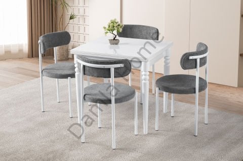 Pınar Masa Sandalye Takımı - Beyaz