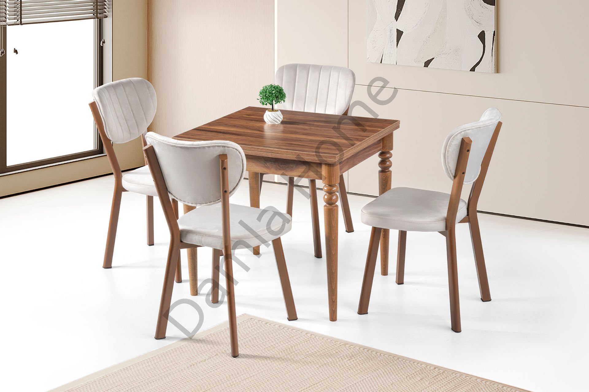 Pınar Masa Sandalye Takımı - Ceviz