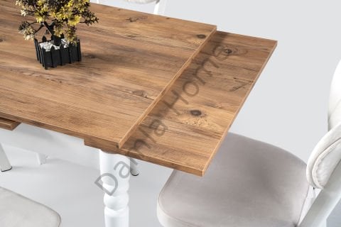 Pınar Masa Sandalye Takımı - Çam/Beyaz